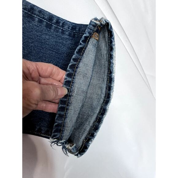 Abercrombie mens size 30 X 32 jeans slim straight some distress on ankless - Picture 7 of 11